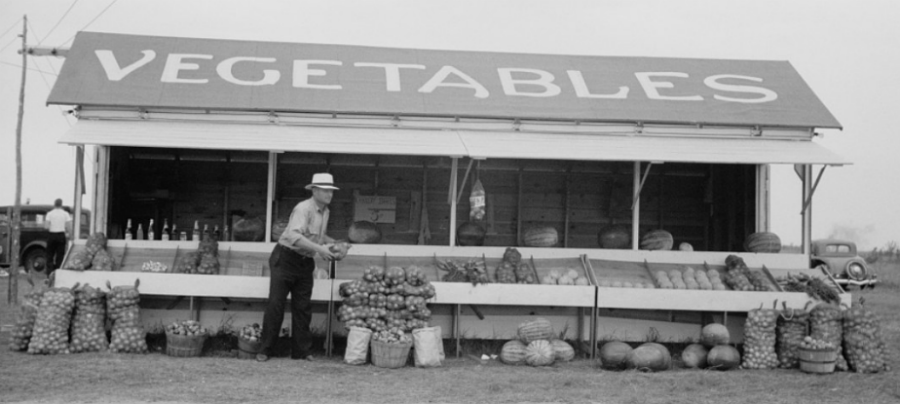 vegetable stand rural farm